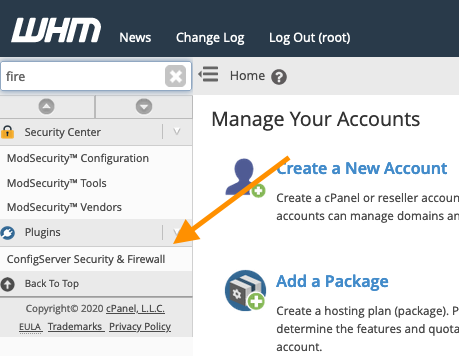 Usando o ConfigServer Security & Firewall você consegue controlar muitos aspectos do firewall de sua revenda cPanel
